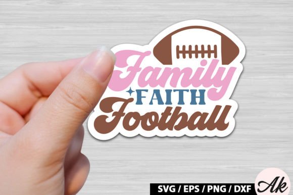 Download Family Faith Football Retro Stickers - Stickers Collection