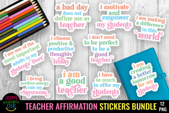 Download Teachers Affirmation Stickers Bundle - Stickers Collection