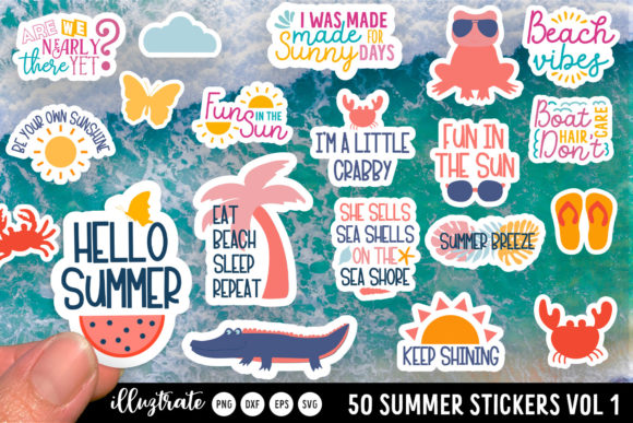 Download Summer Sticker Bundle | Stickers SVG - Stickers Collection