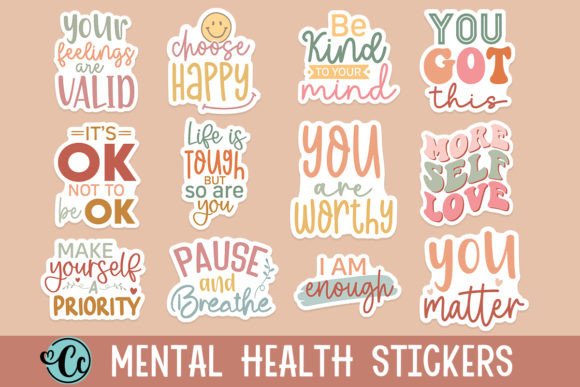Download Printable Mental Health Stickers Designs - Stickers Collection
