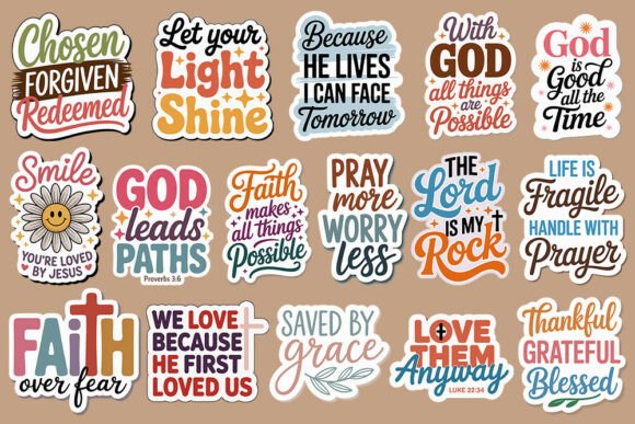 Download Christian Digital Stickers SVG Bundle. - Stickers Collection