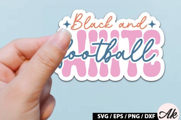 Download Black and White Football Retro Stickers - Stickers Collection