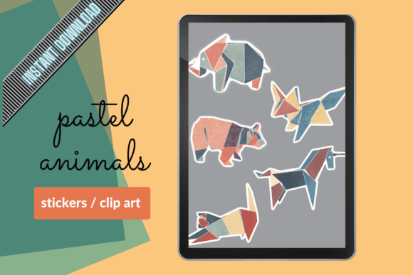 Download Pastel Animal Stickers - Stickers Collection