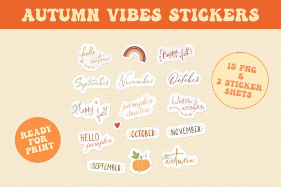 Download Autumn Planner Stickers Calligraphy - Stickers Collection