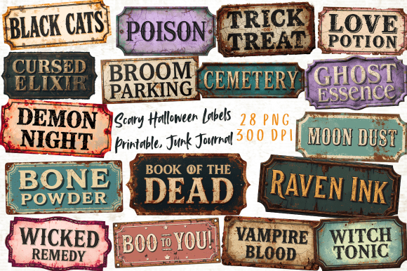 Download Scary Halloween Labels Printable - Printable Collection