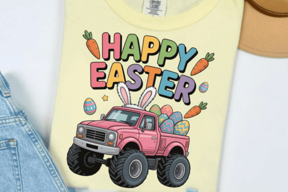 Download Monster Truck Happy Easter Bunny PNG Des - Monster Collection