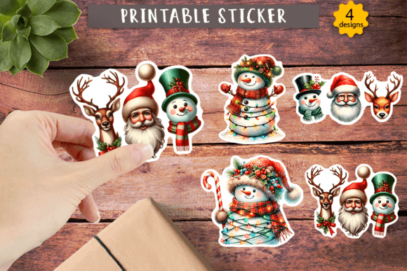 Download Christmas Gift Stickers | Snowman Santa - Stickers Collection