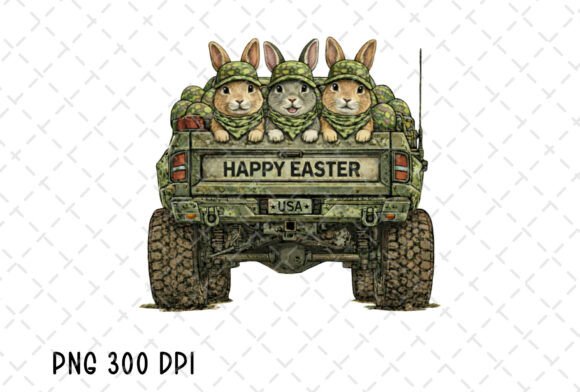 Download Camo Happy Easter Bunny Monster Truck - Monster Collection
