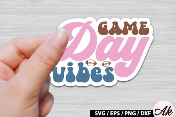 Download Game Day Vibes Retro Stickers - Stickers Collection