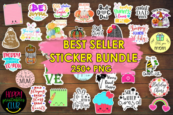 Download Best Seller Stickers Bundle- Printable - Stickers Collection
