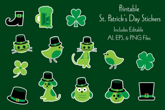 Download Saint Patrick's Day Cute Animal Stickers - Stickers Collection