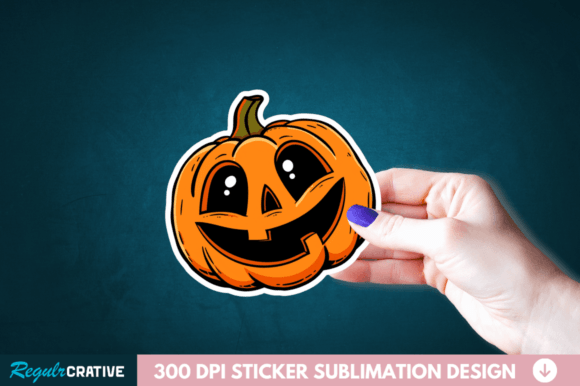 Download Cute Halloween Pumpkin Stickers Clipart - Stickers Collection