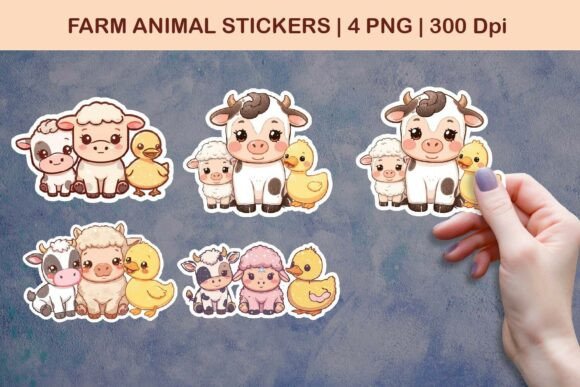 Download Farm Animal Stickers | Cute Cow Sheep - Stickers Collection