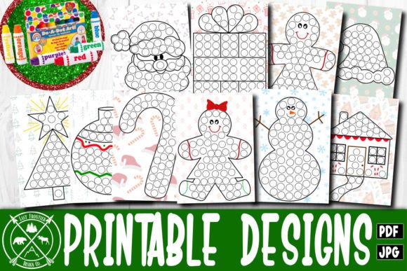 Download Christmas Dot Art Printables - Printable Collection