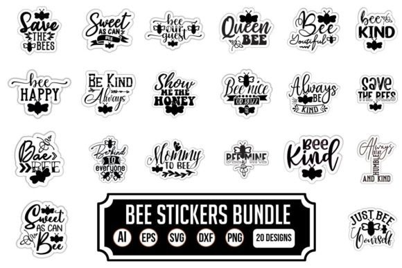 Download Bee Stickers Bundle - Stickers Collection