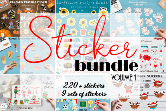 Download Sticker Mega Bundle. 221 Stickers. - Stickers Collection