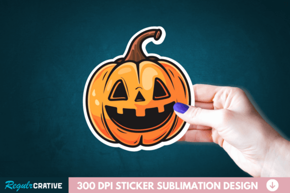 Download Cute Halloween Pumpkin Stickers Clipart - Stickers Collection