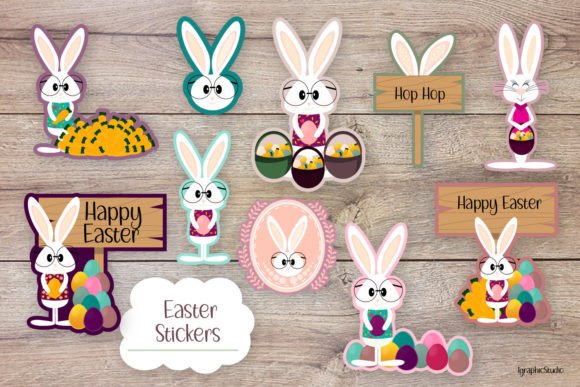 Download Easter Bunny Stickers Bundle - Stickers Collection