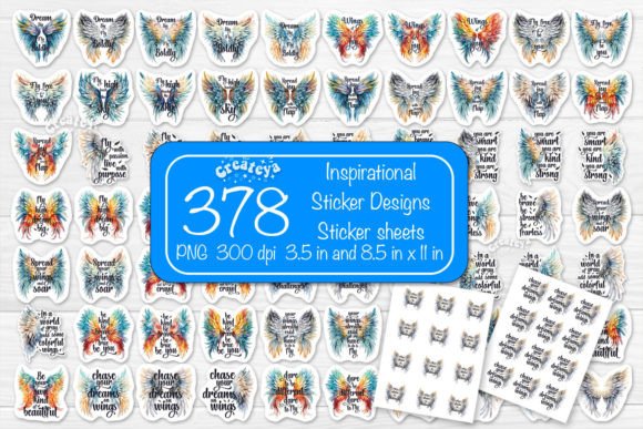Download Inspirational Stickers Bundle PNG Wings - Stickers Collection