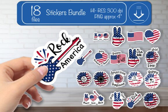 Download Patriotic Stickers Svg Bundle, Printable - Stickers Collection