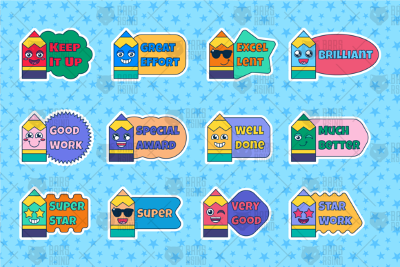 Download School Reward Motivational Stickers Set - Stickers Collection
