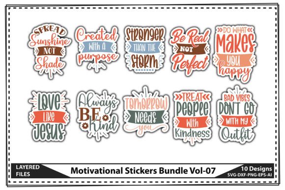 Download Motivational Stickers Bundle Vol-07 - Stickers Collection