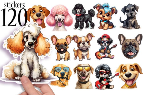 Download Funny Dog Face Printable Stickers PNG - Stickers Collection