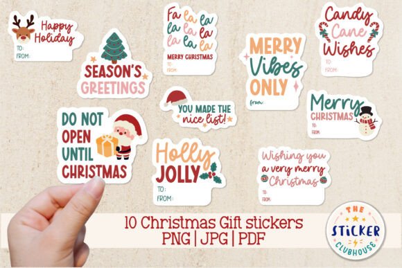 Download Christmas Gift Stickers, Gift Tag - Stickers Collection