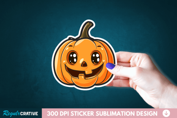 Download Cute Halloween Pumpkin Stickers Clipart - Stickers Collection