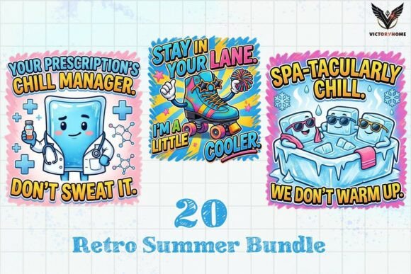 Download Retro Summer Sticker Bundle PNG - Summer sticker bundle Collection