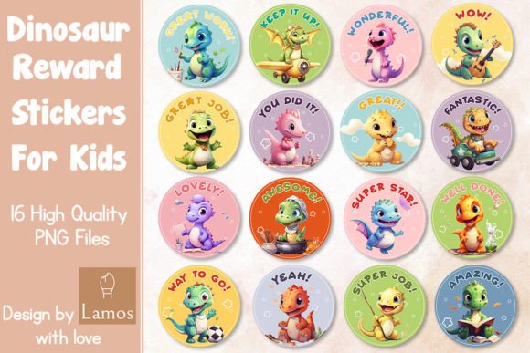 Download Dinosaur Reward Stickers for Kids - Stickers Collection