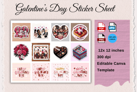 Download Galentine’s Day Sticker Sheet Printable - Printable Collection