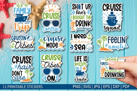 Download Cruise Bundle SVG | Printable Stickers - Stickers Collection
