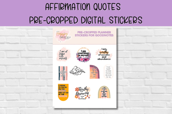Download Affirmation Quote Digital Stickers - Stickers Collection