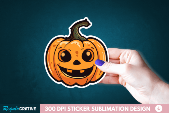 Download Cute Halloween Pumpkin Stickers Clipart - Stickers Collection