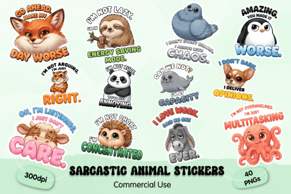 Download Sarcastic Animal PNG Stickers - Stickers Collection