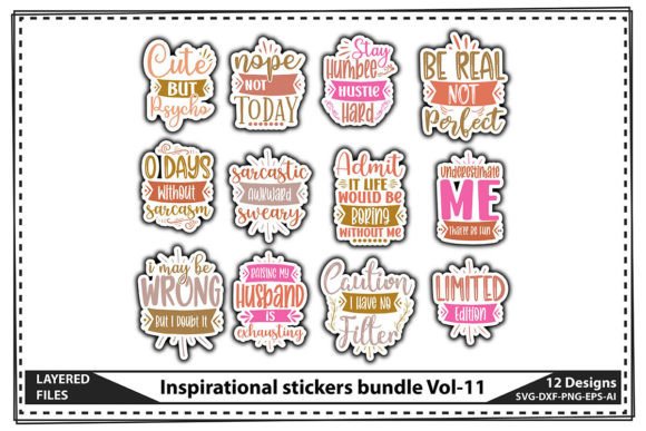 Download Inspirational Stickers Bundle Vol-11 - Stickers Collection