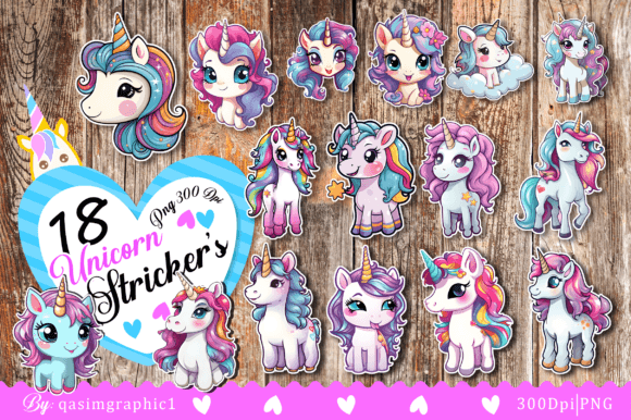 Download Cute Unicorn Printable Stickers for Kids - Stickers Collection