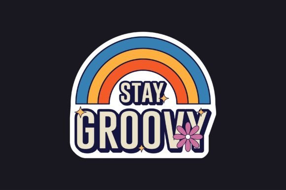 Download Retro Stickers Stay Groovy - Stickers Collection