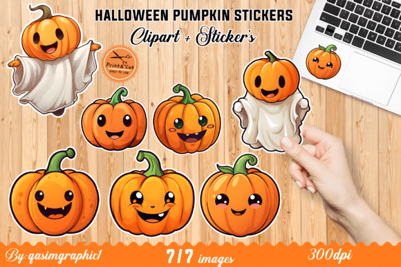 Download Pumpkin Stickers, Halloween Digital PNG - Stickers Collection