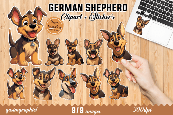 Download German Shepherd Stickers for Kids - Stickers Collection