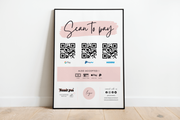 Download Canva | Printable Scan to Pay Sign - Printable Collection