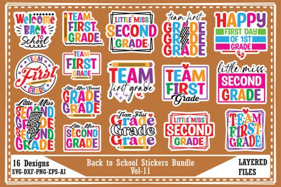 Download Back to School Stickers Bundle Vol-11 - Stickers Collection