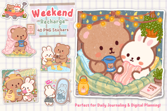 Download Weekend Recharge Planner Stickers - Stickers Collection