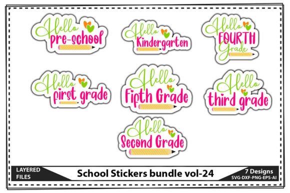 Download School Stickers Bundle Vol-24 - Stickers Collection