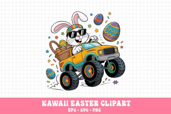 Download Cool Kawaii Easter Bunny Monster Truck - Monster Collection
