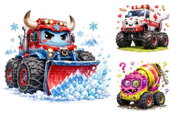 Download Monster Truck PNG Bundle - Monster Collection