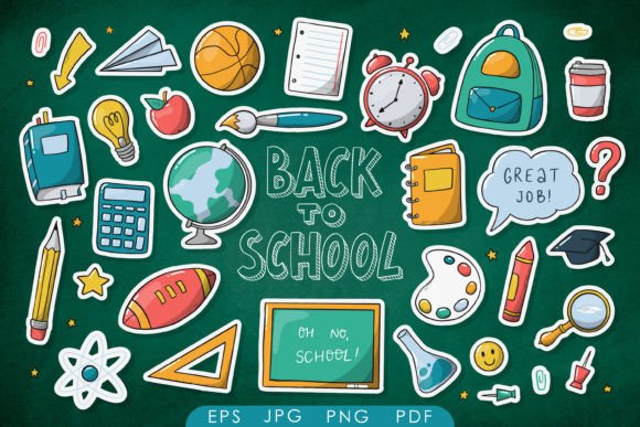 Download SCHOOL STICKERS &amp; DOODLES - Stickers Collection