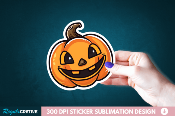 Download Cute Halloween Pumpkin Stickers Clipart - Stickers Collection