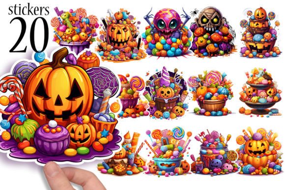 Download Halloween Candy Stickers for Kids PNG - Stickers Collection